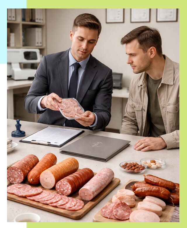 Сертификация колбасных изделий в Северске от 7796 р. | Алешин-Свк