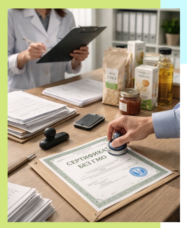 Получение сертификата Без ГМО для продукции в Северске